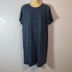 Purejill indigo short sleeve dress mini size XL petite lyocell